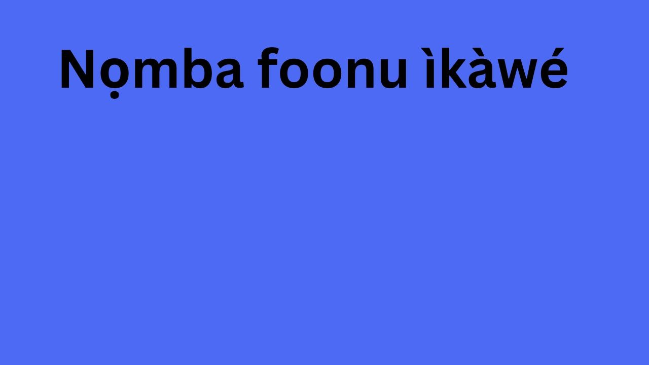 Nọmba foonu ìkàwé