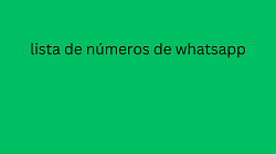 lista de números de whatsapp