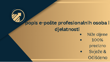 popis e-pošte profesionalnih osoba i djelatnosti