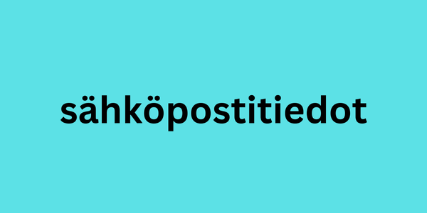 sähköpostitiedot