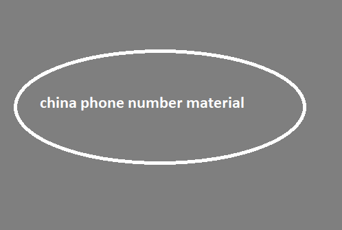 china phone number material