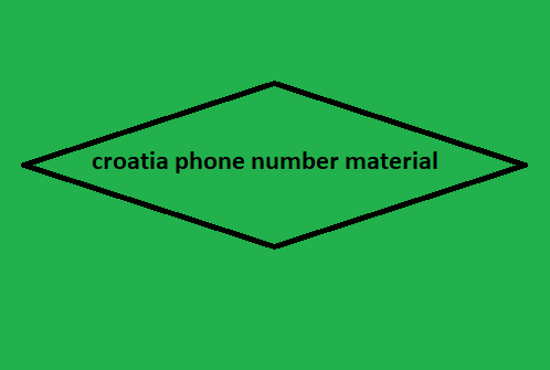 croatia phone number material